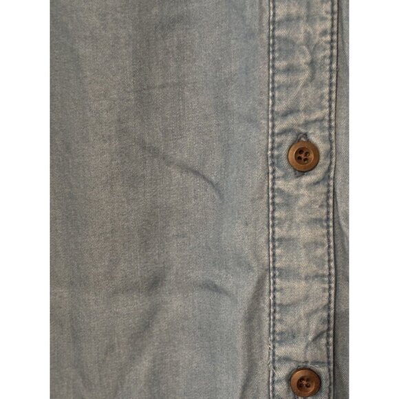 The Pioneer Women Blue Denim Dress Button Up Sz L Flowy Relaxed Fit Farmhouse - Picture 4 of 5